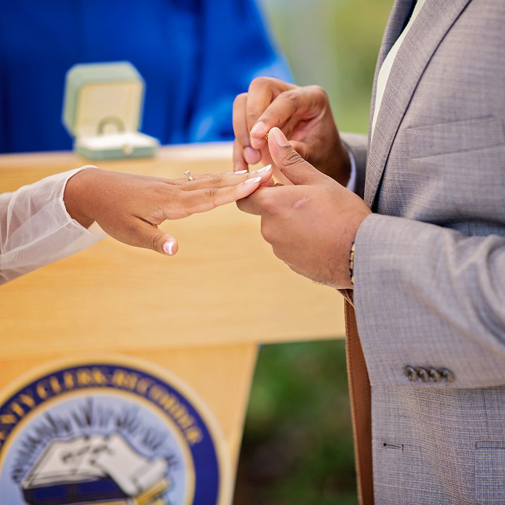 Outdoor Ceremony at the Santa Clara County Clerks Office