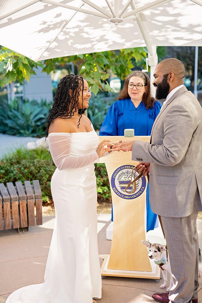 Outdoor Ceremony at the Santa Clara County Clerks Office