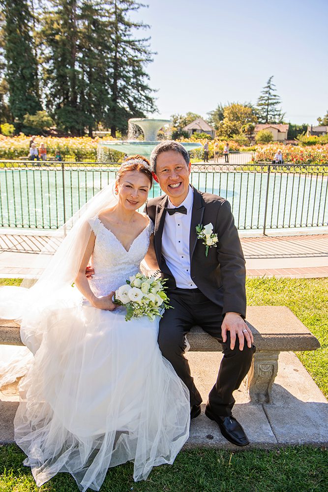 Wedding Portraits at the Municipal Rose Garden