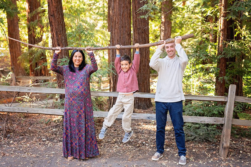 Family Portraits at a Redwood Tree Park